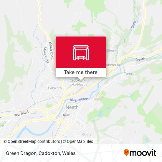 Green Dragon, Cadoxton map
