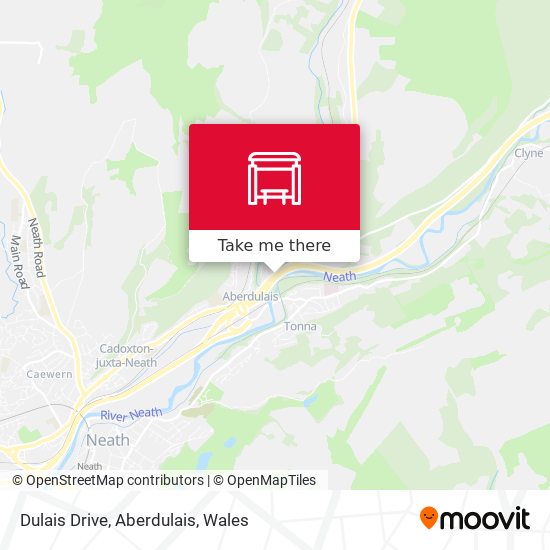 Dulais Drive, Aberdulais map