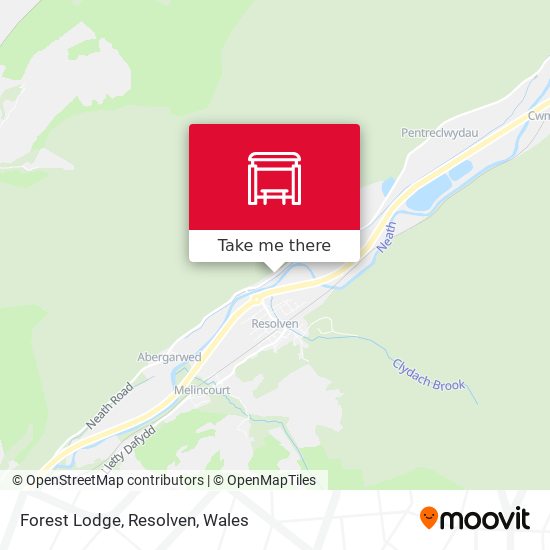 Forest Lodge, Resolven map