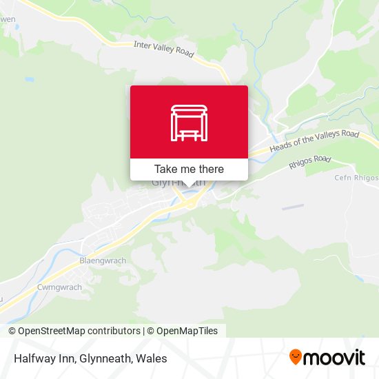 Halfway Inn, Glynneath map