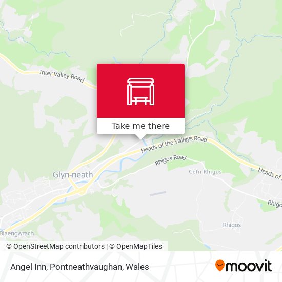 Angel Inn, Pontneathvaughan map