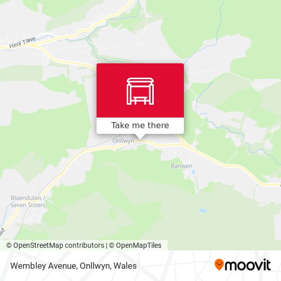 Wembley Avenue, Onllwyn map