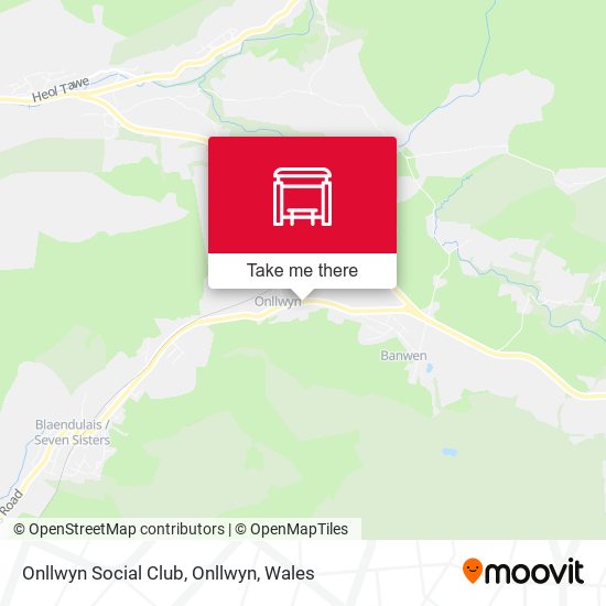 Onllwyn Social Club, Onllwyn map