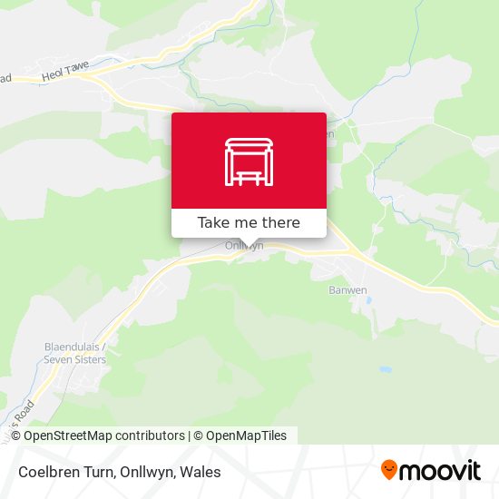 Coelbren Turn, Onllwyn map