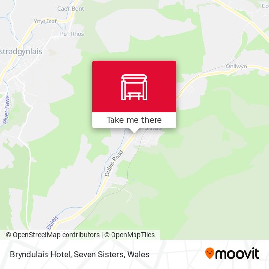 Bryndulais Hotel, Seven Sisters map