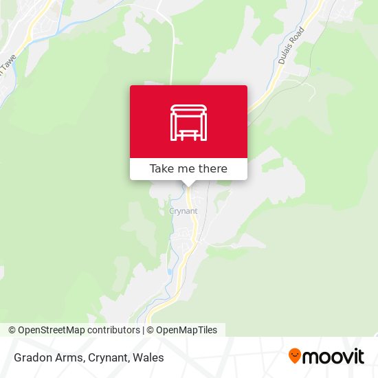 Gradon Arms, Crynant map