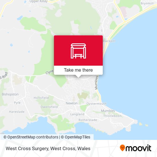West Cross Surgery, West Cross map
