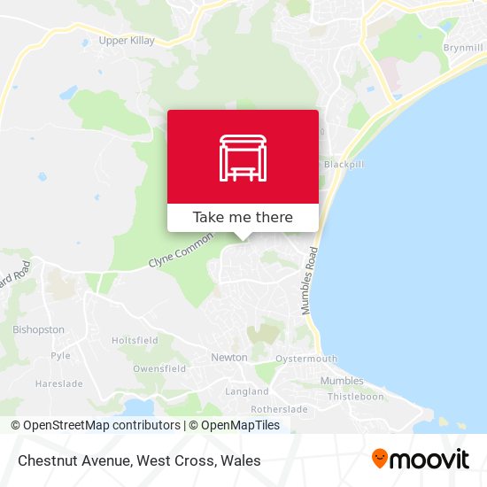 Chestnut Avenue, West Cross map