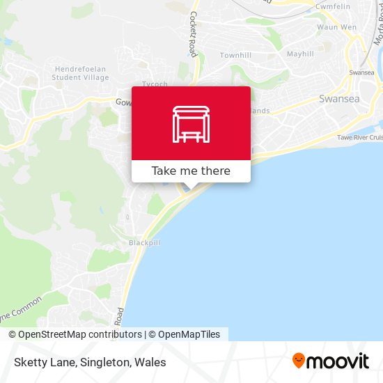 Sketty Lane, Singleton map