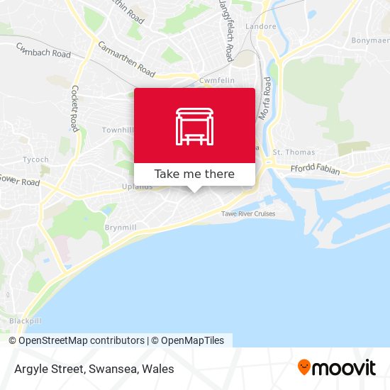 Argyle Street, Swansea map
