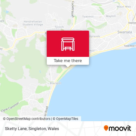 Sketty Lane, Singleton map