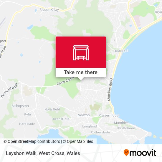 Leyshon Walk, West Cross map