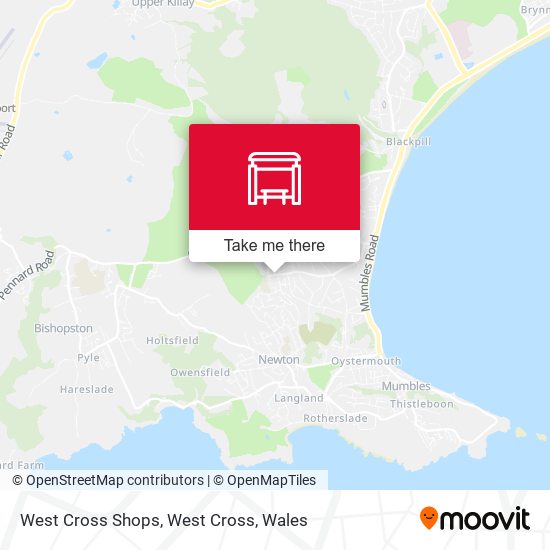 West Cross Shops, West Cross map