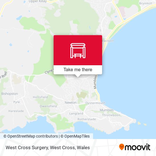 West Cross Surgery, West Cross map