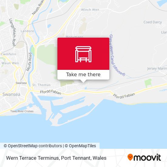 Wern Terrace Terminus, Port Tennant map