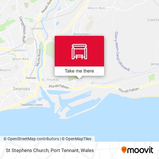 St Stephens Church, Port Tennant map