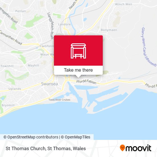 St Thomas Church, St Thomas map
