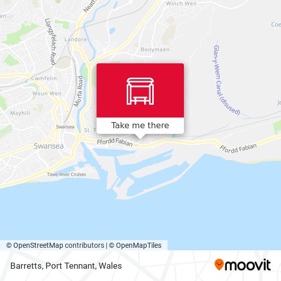 Barretts, Port Tennant map