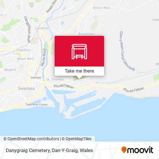 Danygraig Cemetery, Dan-Y-Graig map