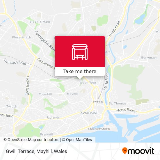 Gwili Terrace, Mayhill map