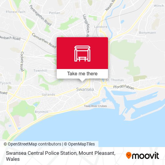 Swansea Central Police Station, Mount Pleasant map