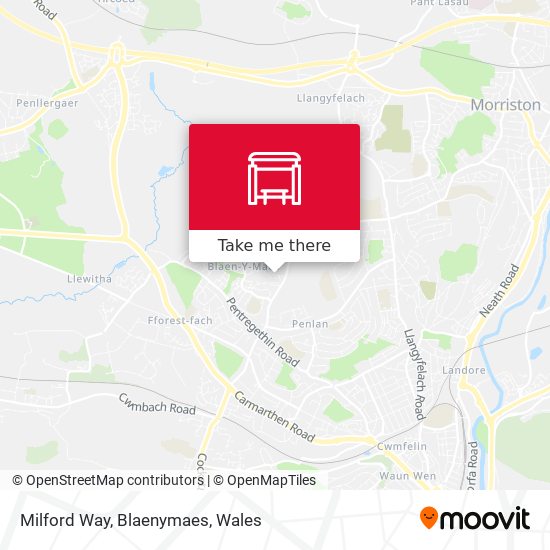 Milford Way, Blaenymaes map