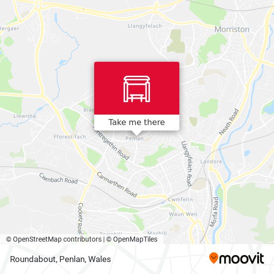 Roundabout, Penlan map