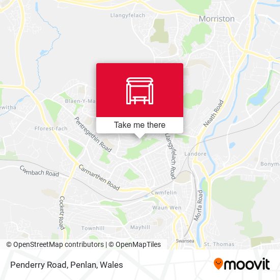 Penderry Road, Penlan map
