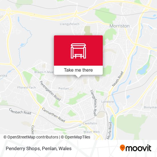 Penderry Shops, Penlan map