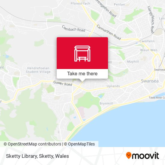 Sketty Library, Sketty map