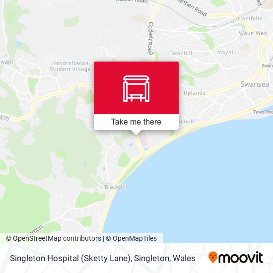 Singleton Hospital (Sketty Lane), Singleton map