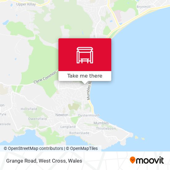 Grange Road, West Cross map