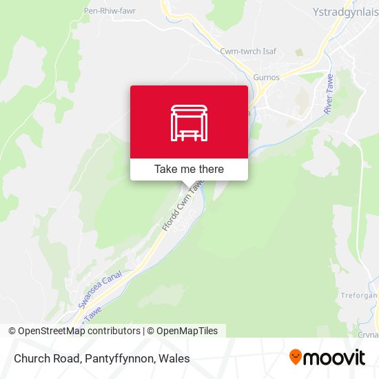 Church Road, Pantyffynnon map
