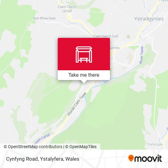 Cynfyng Road, Ystalyfera map