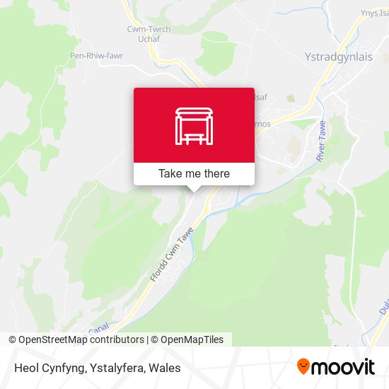 Heol Cynfyng, Ystalyfera map
