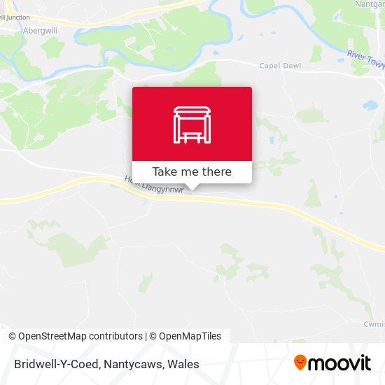 Bridwell-Y-Coed, Nantycaws map