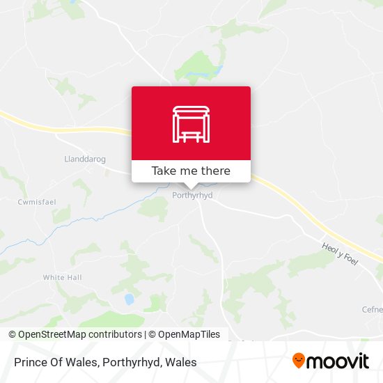 Prince Of Wales, Porthyrhyd map