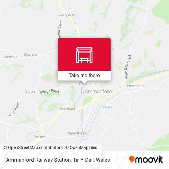 Ammanford Railway Station, Tir-Y-Dail map