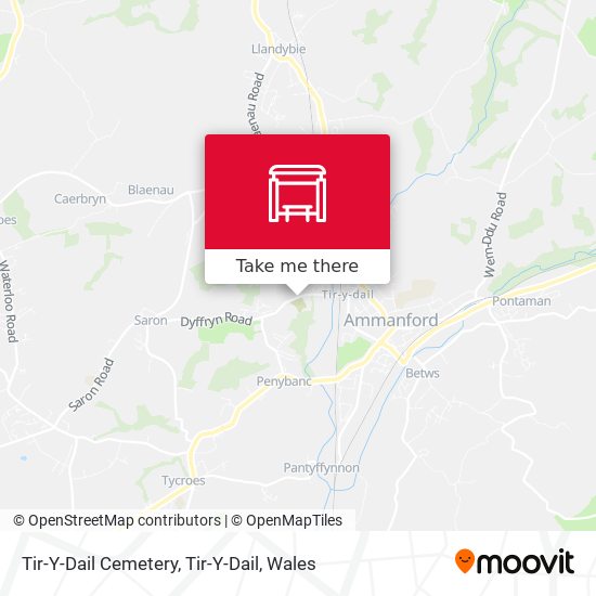 Tir-Y-Dail Cemetery, Tir-Y-Dail map