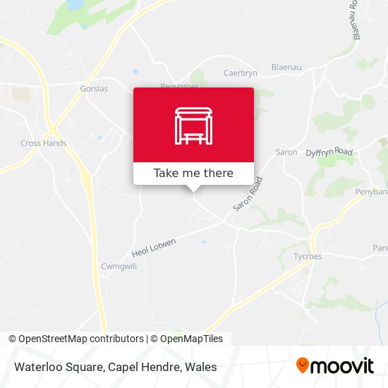 Waterloo Square, Capel Hendre map