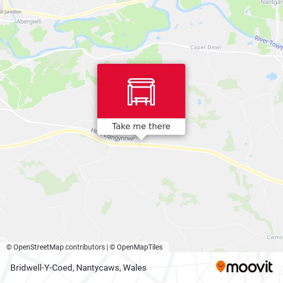 Bridwell-Y-Coed, Nantycaws map