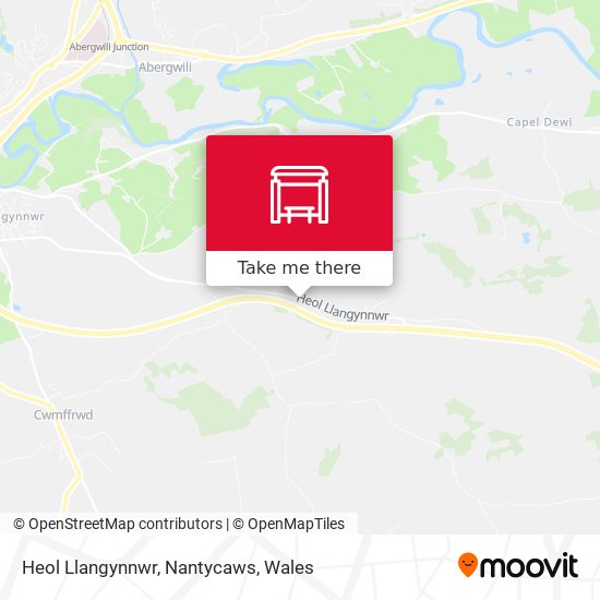 Heol Llangynnwr, Nantycaws map