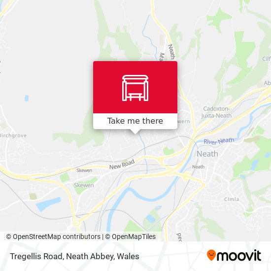 Tregellis Road, Neath Abbey map