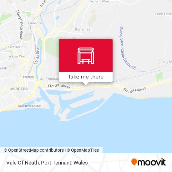 Vale Of Neath, Port Tennant map