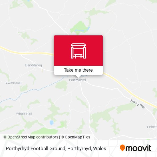 Porthyrhyd Football Ground, Porthyrhyd map