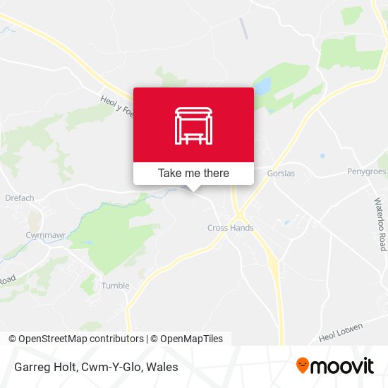 Garreg Holt, Cwm-Y-Glo map