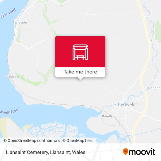 Llansaint Cemetery, Llansaint map