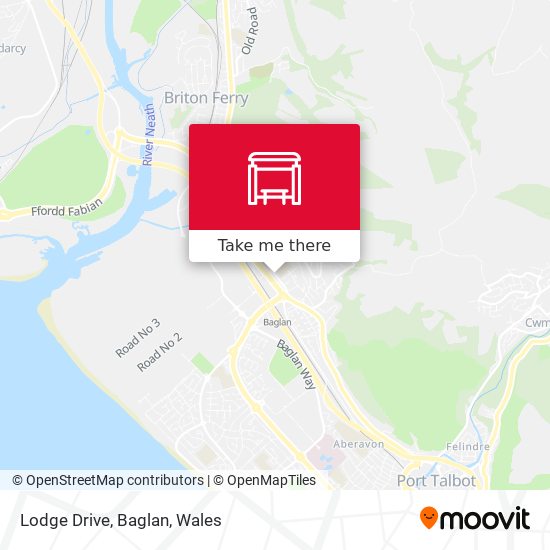 Lodge Drive, Baglan map