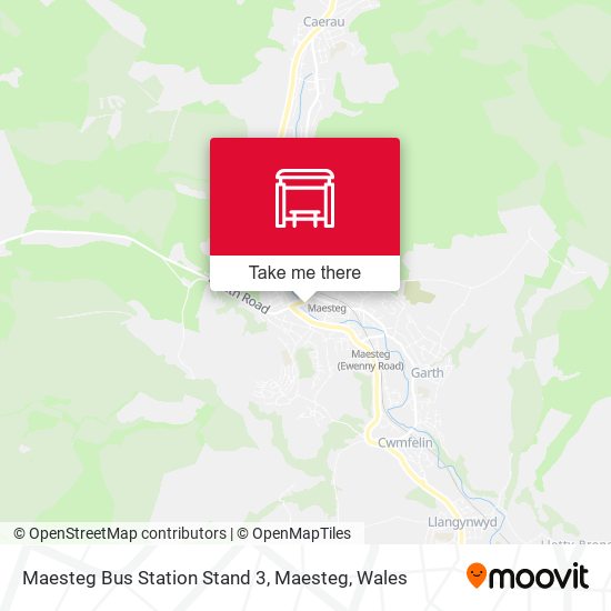 Maesteg Bus Station Stand 3, Maesteg map