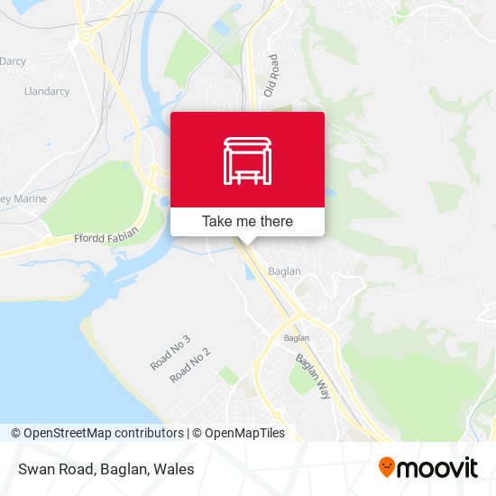 Swan Road, Baglan map